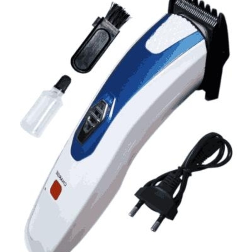 Blue and White Electric Hair Trimmer